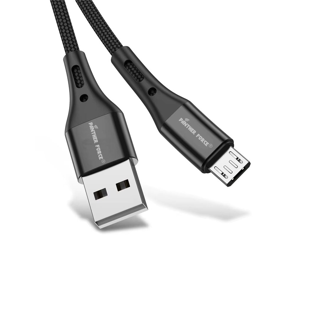 Panther Force 3A 1M Cable for Micro - PF11 - Fast Charging and Data Transfer | Durable Braided Design | High-Speed Sync