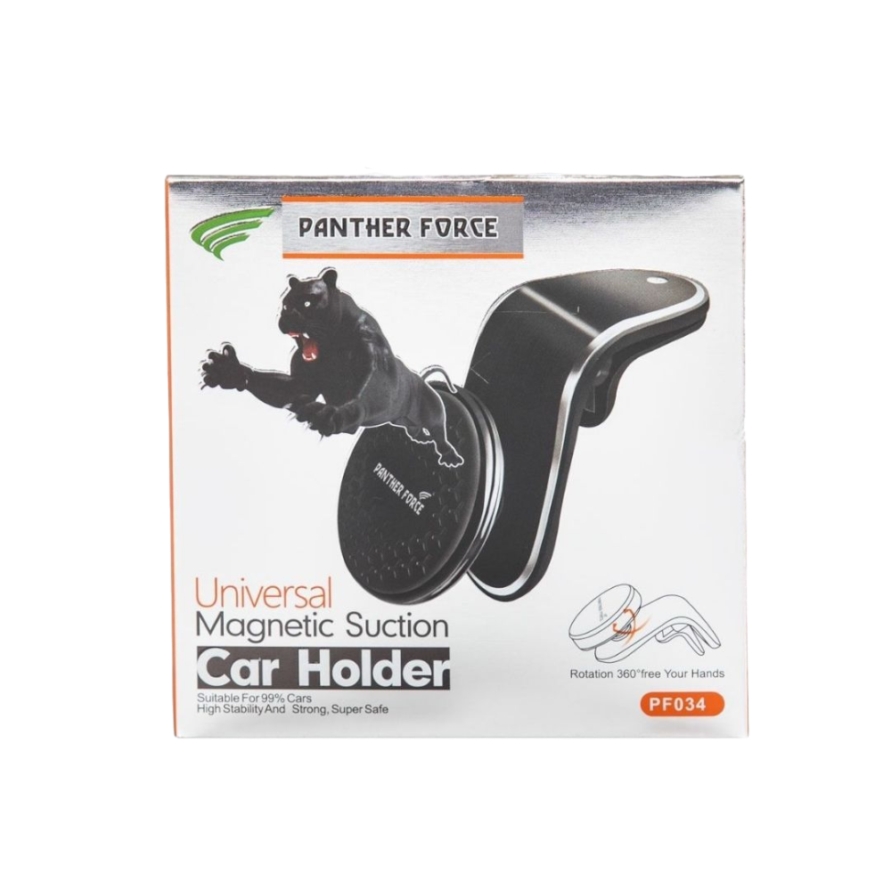 Panther Force Car Mount Magnetic Holder - PF34 | Universal Magnetic Phone Holder for Dashboard | Compact, 360° Adjustable Design with Strong Grip | Hands-Free and Stylish Car Accessory