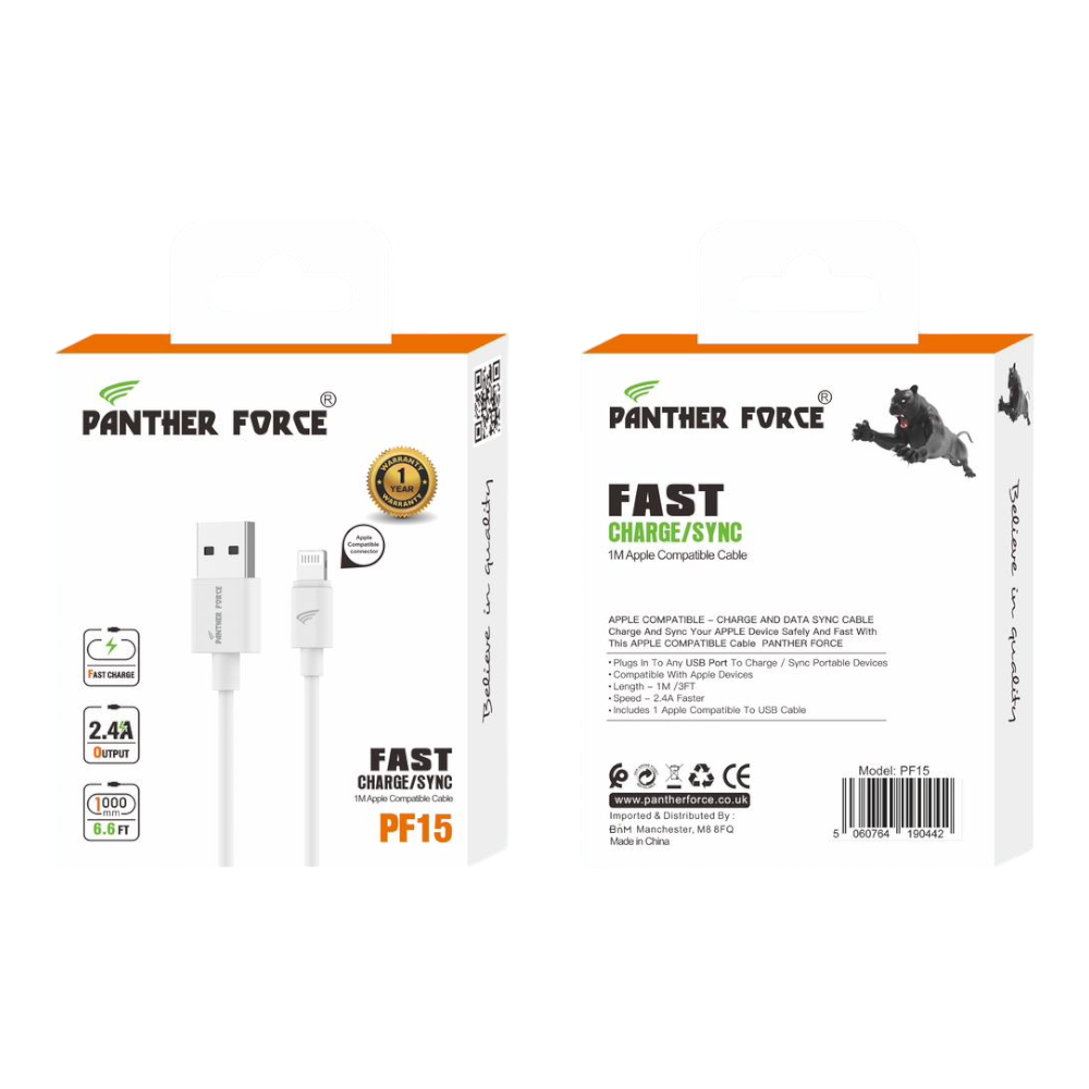 USB to iphone 1 meter Fast Charging Cable for iPhone 11 - PF15