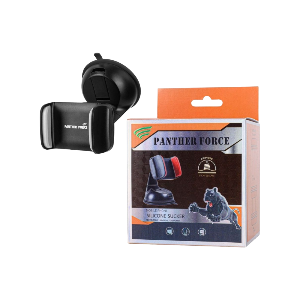 Panther Force Car Holder Silicon Sucker - PF07 | Universal Phone Mount with Strong Silicone Suction | Adjustable & Secure Dashboard or Windshield Holder | Durable, Hands-Free Car Accessory