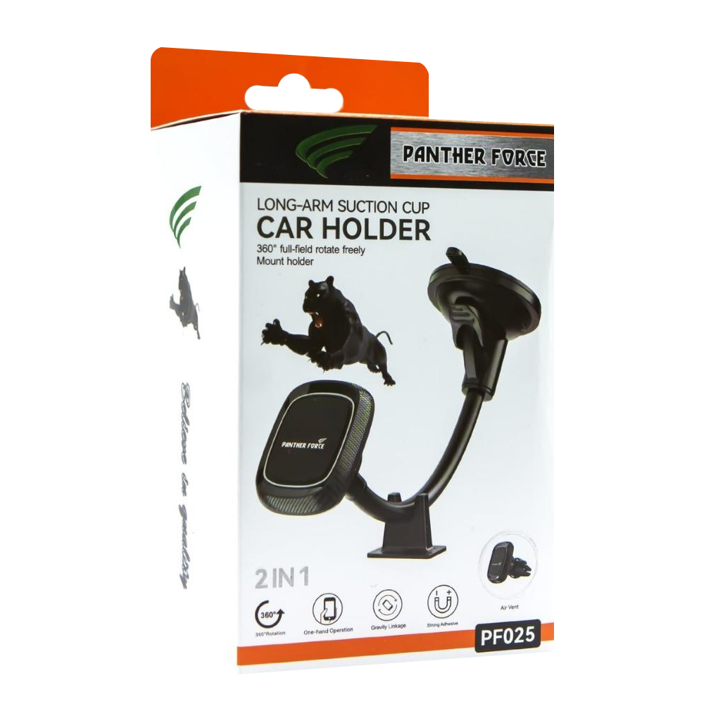 Panther Force Magnetic Long Neck Holder - PF25 - Adjustable Car Phone Mount, Strong Magnetic Grip, Universal Compatibility, Durable Build, Anti-Slip Base