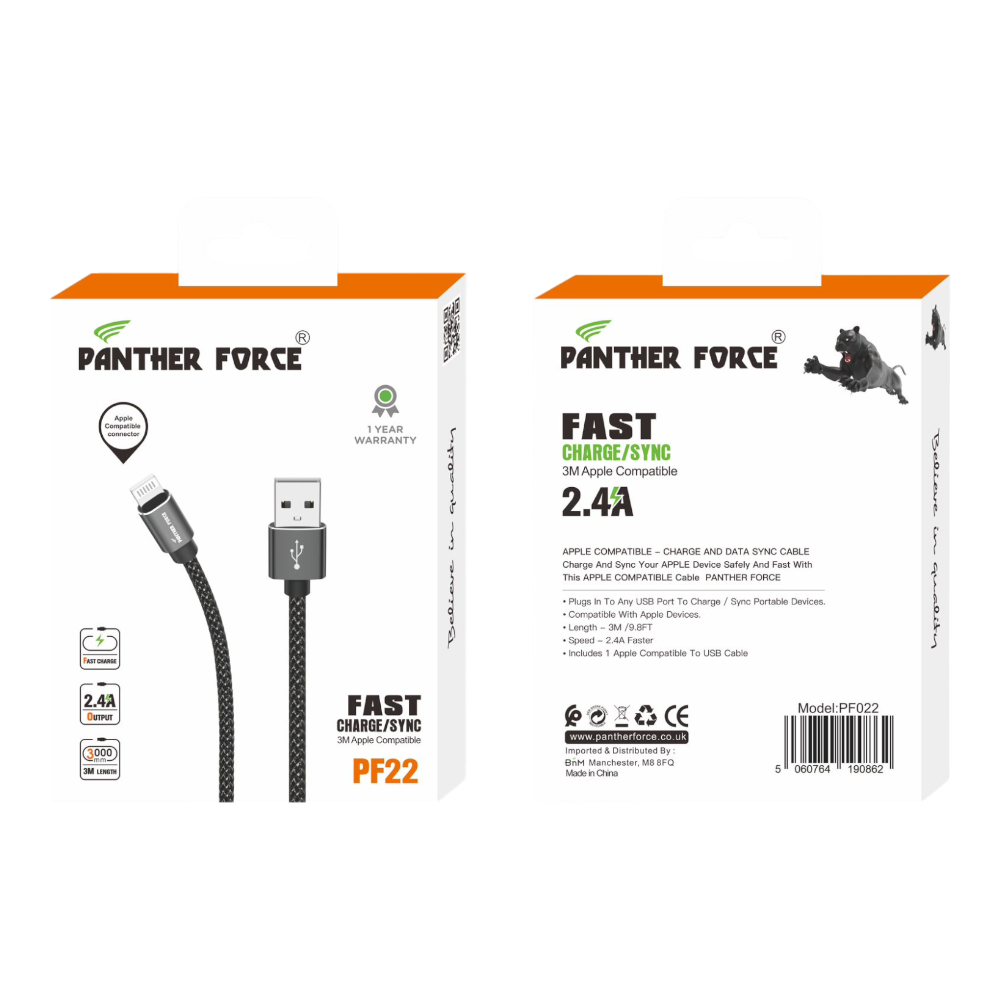 Panther Force C-C Cable Standard - PF192 - Fast Charging & Data Transfer for Micro USB Devices