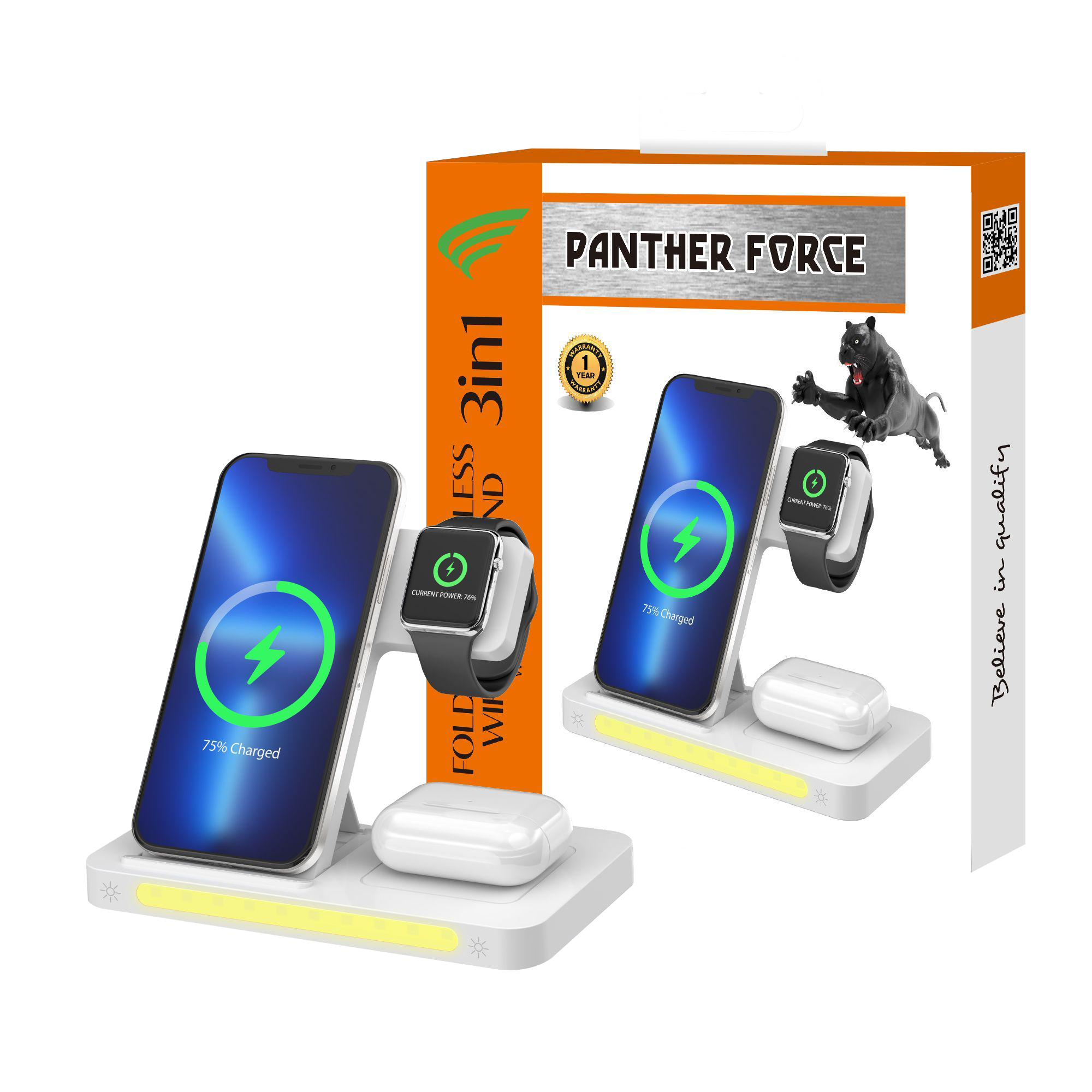 PF213- PANTHER FORCE 3 IN 1 WIRELESS CHARGE