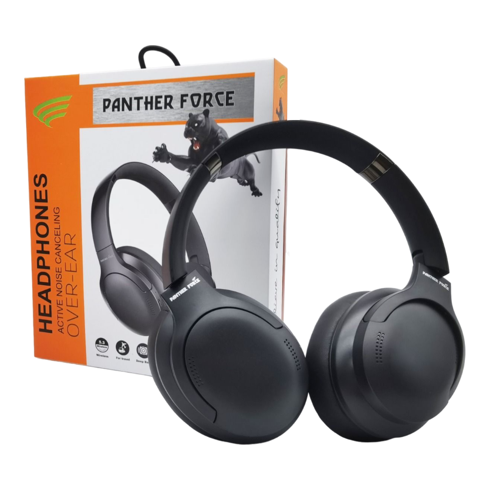 PANTHER FORCE ANC Headphones - PF217 | Active Noise Cancelling, Wireless Bluetooth Over-Ear Headphones | High Sound Quality, Comfortable & Perfect for Travel | Premium Audio Experience