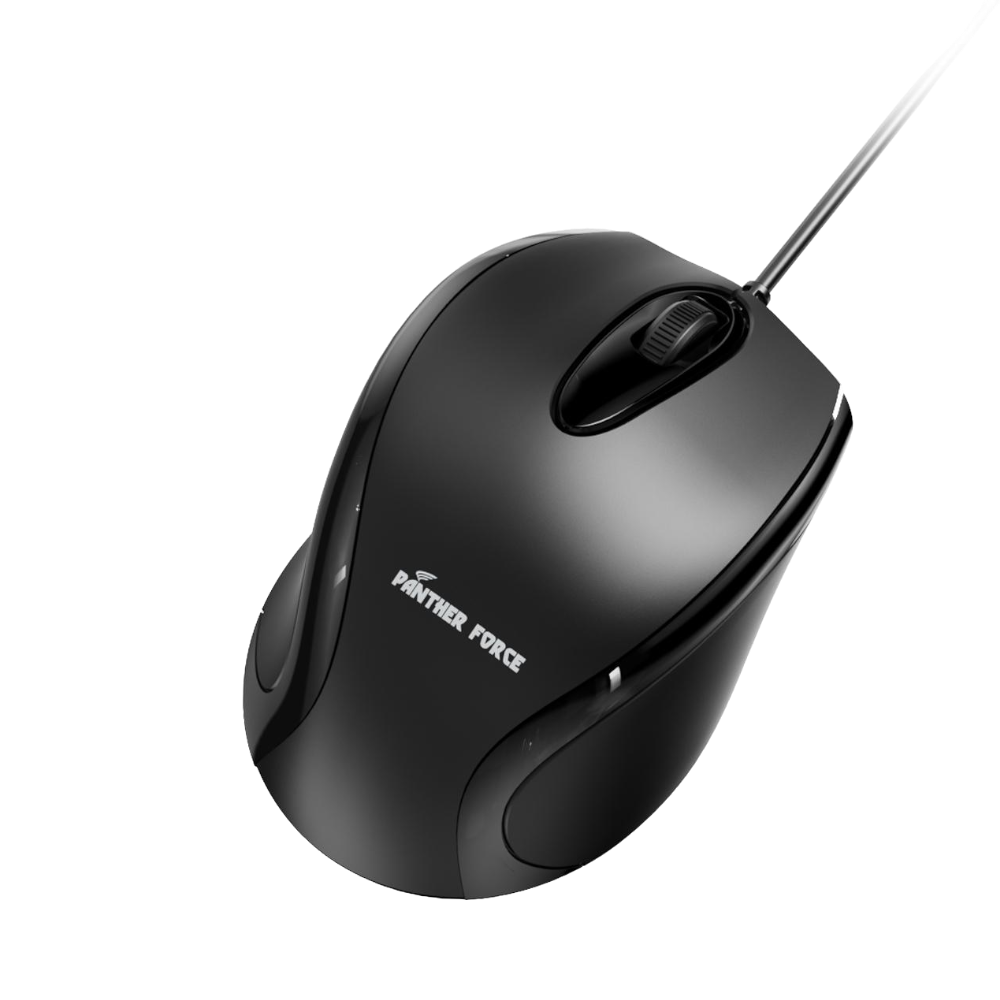 Panther Force Wired Optical Mouse - PF295 | High-Precision Tracking, Ergonomic Design, Durable Build, Plug-and-Play Simplicity