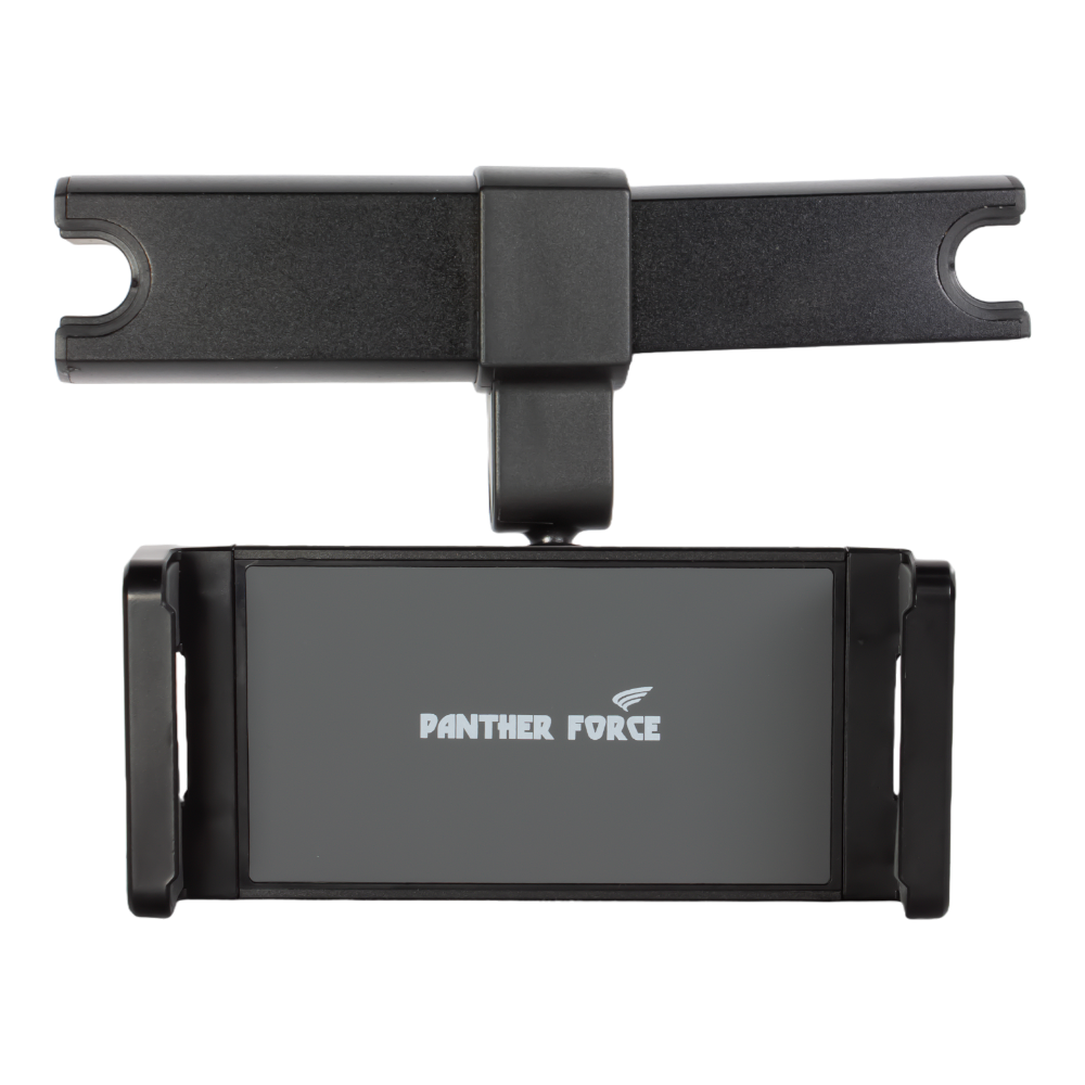 Panther Force Headrest Mount - PF64 | Universal Car Tablet & Phone Holder, 360° Adjustable Viewing, Secure Anti-Slip Grip, Tool-Free Installation, Compact & Travel-Friendly Design